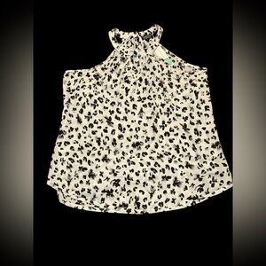 Papermoon Abstract Black and White Patterned Cut Out Blouse‎ size XXL NWT
